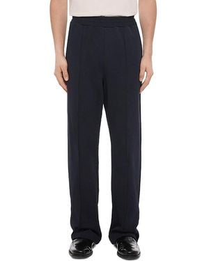 Helmut Lang Relaxed Fit Compact French Terry Logo Sweatpants - Blue