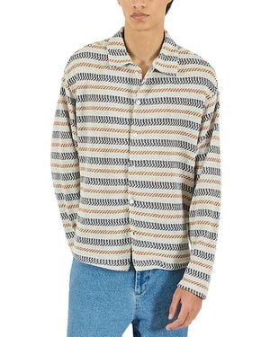 KROST Speckled Stripe Knit Shirt - Gray