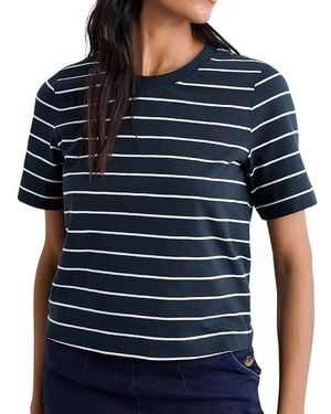 Seasalt Cornwall Copseland Crew Neck Short Sleeve T-Shirt - Blue