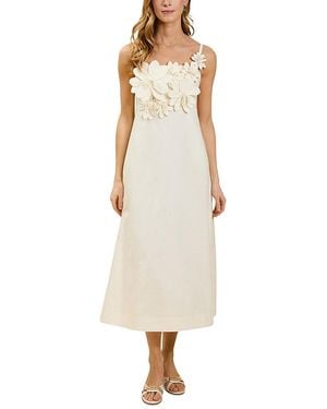 mestiza Esperanza 3D Floral Midi Dress - White