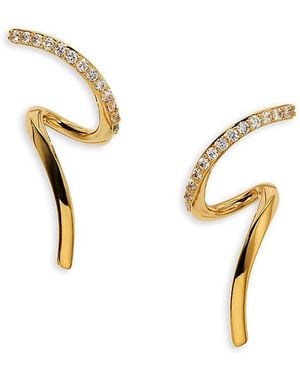 Nadri Muse Twirl Stud Earrings - Metallic