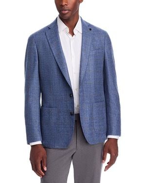 Peter Millar Crown Crafted Delrose Plaid Tailored Fit Soft Sport Coat - Blue