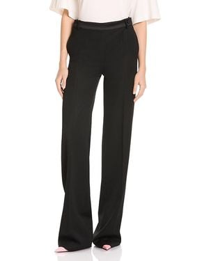 The Attico Wrap Waist Wool Tuxedo Pants - Black