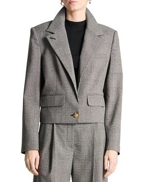 Saint Art Asher Cropped Blazer - Gray