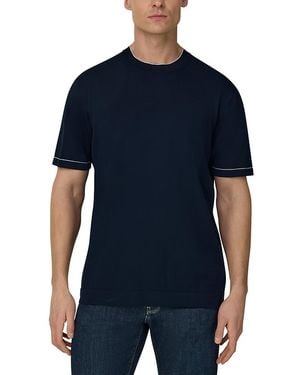BOGGI Cotton Crepe Knit T-Shirt - Blue