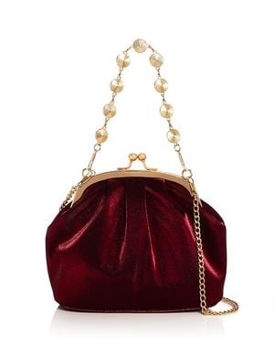 Aqua Annora Satin Satchel - Red