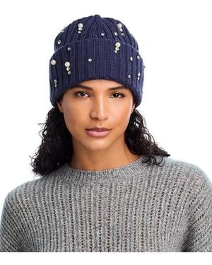Aqua Embellished Cuff Hat - Blue