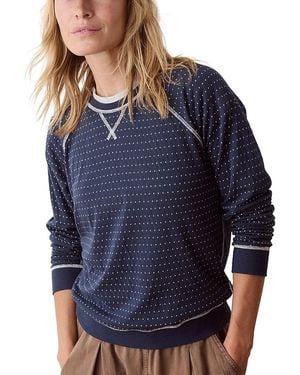 Marine Layer Reversible Raglan Sleeve Crewneck Tee - Blue
