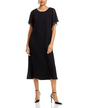 Caroline Rose Flutter Dress - Black