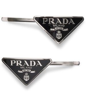 Prada Metal Hair Pins - Black