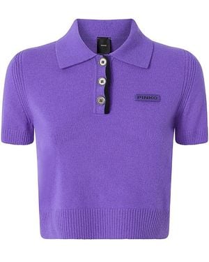 Pinko Gorgona Polo Jumper - Purple