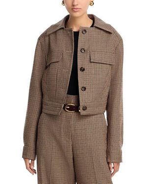 A.L.C. A. L.C. Blake Plaid Wool Jacket - Brown