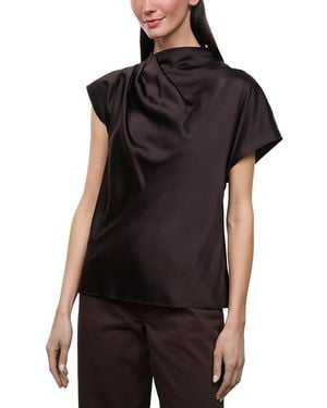 STAUD Davina Silk Blend Top - Black