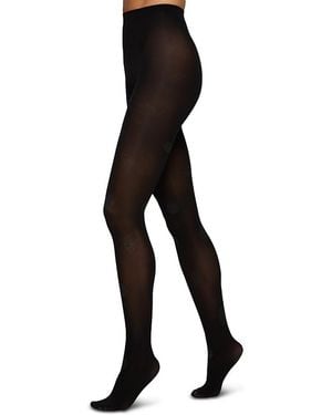 Hue Metallic Polka Dot Tights - Black