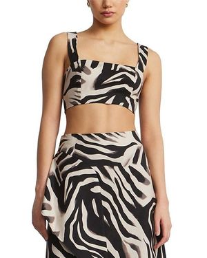 BCBGMAXAZRIA Printed Bralette - Black