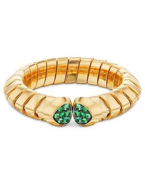 Marina B Trisolina 18K Emerald Pave Ring - White