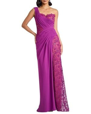 Tadashi Shoji Calandra Embroidered Organza Gown - Purple
