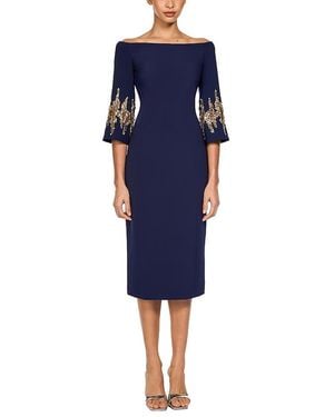 Jenny Packham Aster Sequin-Embellished Midi Dress - Blue