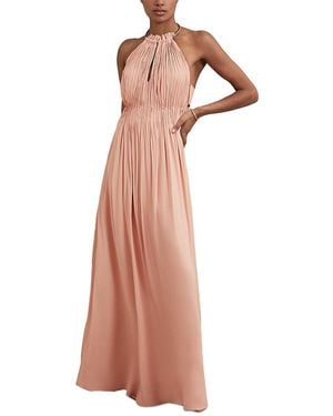 Reiss Vinnie Halter Neck Occasion Dress - Pink