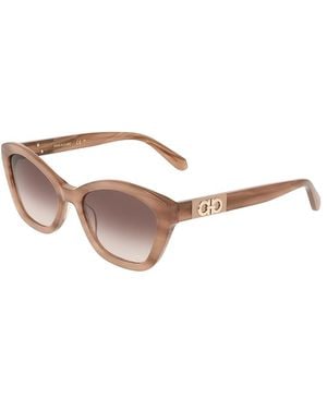 Ferragamo Gancini Charm Cat Eye Sunglasses, 55Mm - Multicolor