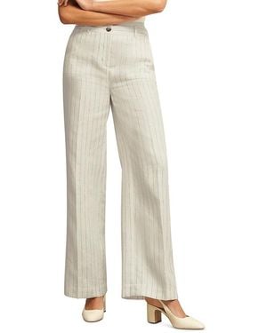 Hobbs Groombridge Wide Leg Linen Pants - Natural