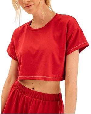 Arid Blayne Crop Tee - Red