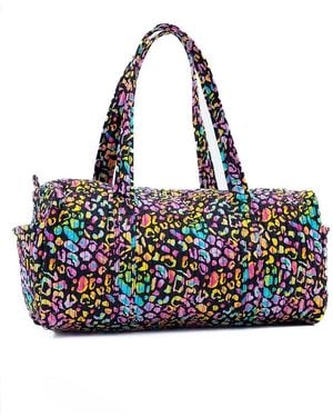 Sunshine Society Bright Animal Weekender Duffle Bag - Black