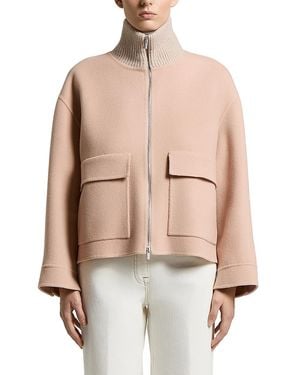 Peserico Wool Blend Double Cloth Jacket - Natural