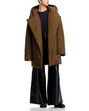 Norma Kamali Hooded Sleeping Bag Coat - Brown
