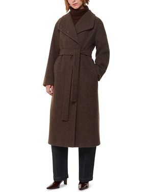 Whistles Morgan Funnel Neck Coat - Brown