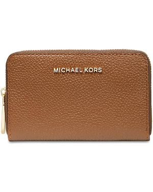 Michael Kors Michael Jet Set Leather Card Case - Brown
