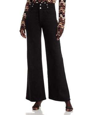 Ramy Brook Liv High Rise Wide Leg Jeans - Black