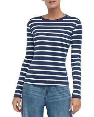 Three Dots Long Sleeve Top - Blue