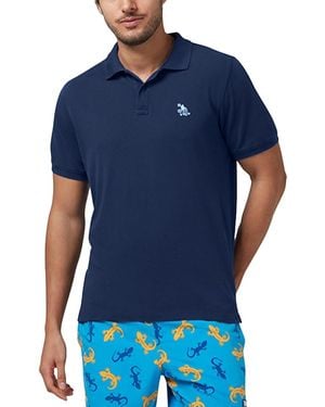 Tom & Teddy Pima Cotton Pique Polo Shirt - Blue