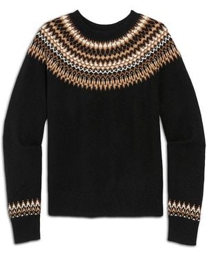 Vineyard Vines Merino Wool Blend Fair Isle Crewneck Sweater - Black