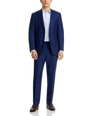 Peter Millar Classic Fit Flynn Tonal Plaid Wool Suit - Blue