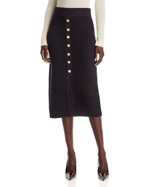 Toccin Tani Cotton Knit Midi Skirt - Black