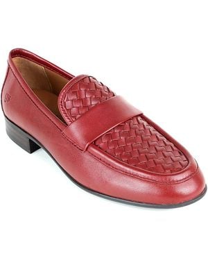 Gentle Souls Crew Woven Loafer Flats - Red