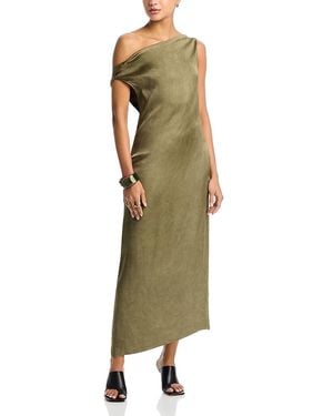 Co. Draped Back Dress - Green