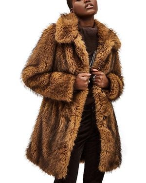 Ba&sh Lestor Faux Fur Coat - Brown