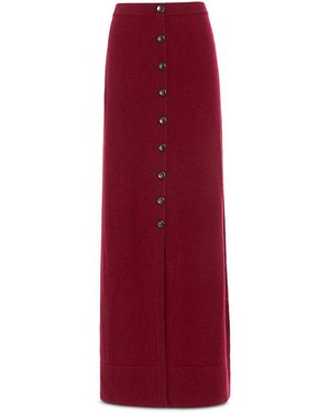 Altuzarra Callahan Cashmere Maxi Skirt - Red