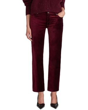 FRAME The Velvet Low Rise Jeans - Red
