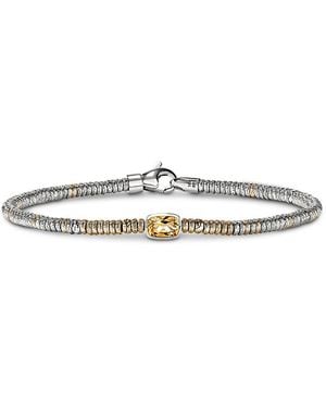 John Hardy 14K & Sterling Heishi Citrine Bead Bracelet - White