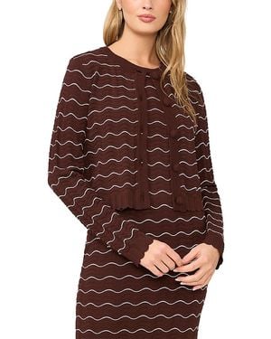 Ted Baker Sherry Scallop Ripple Cardigan Sweater - Brown