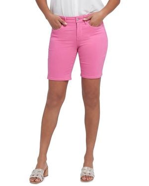 NYDJ Ella Side Slit Bermuda Shorts - Pink