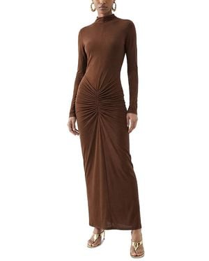 Ronny Kobo Scorpio Mock Neck Dress - Brown