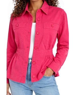 Liverpool Los Angeles Plus Relaxed Shacket - Pink