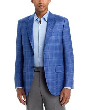 Peter Millar Flynn Classic Fit Wool Plaid Sport Coat - Blue