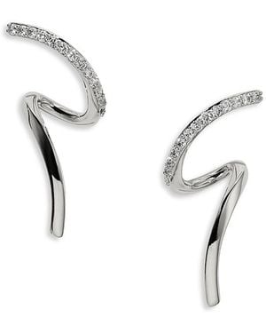 Nadri Muse Twirl Stud Earrings - Metallic