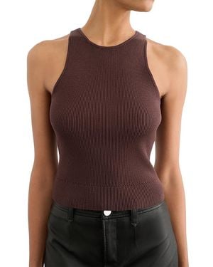 Toccin Avery Racerback Tank Top - Brown